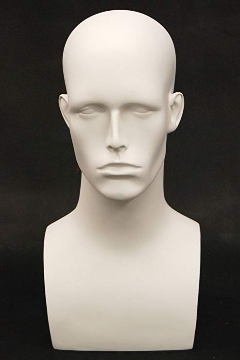 Roxy Display (MD-EraW2) Matte White Male Mannequin Head