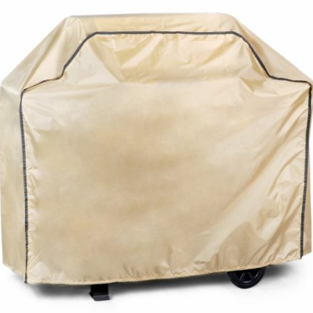 Abba Patio OutdoorPorch Barbeque BBQ Grill Cover Water-repellent and Fire Resistant All Weather Protection Tan Color Medium