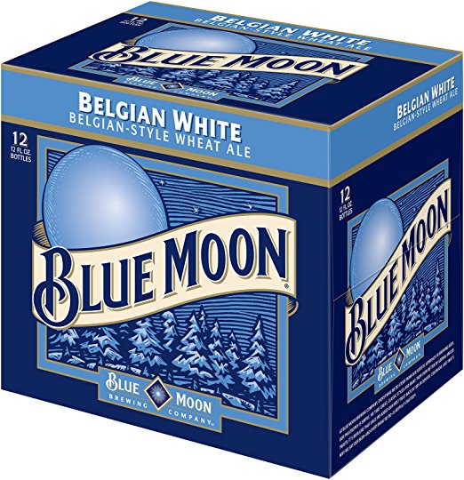 Blue Moon Belgian White Ale, 12 pk, 12 oz Bottles, 5.4% ABV