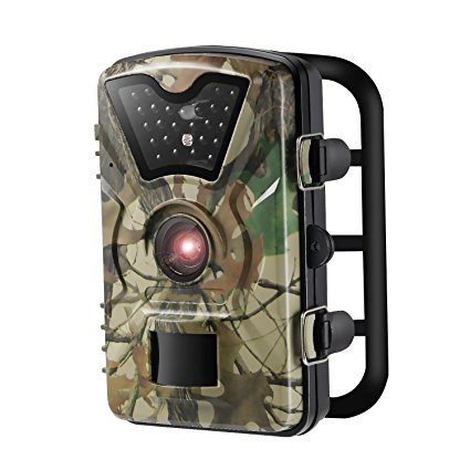 YKS Low Glow Infrared Trail&Game Scouting Camera with 12MP HD1080P Waterproof Motion Activated 2.4" LCD Screen & 24pcs IR LEDs,Outdoor Wildlife Cameras(Camouflage Color)