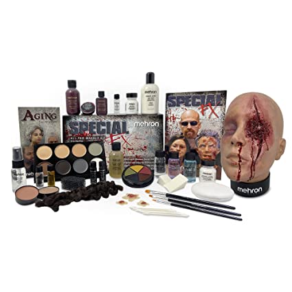 Mehron Makeup Special FX Set for Halloween, Christmas Gifts, Cosplay (Practice Head Included)