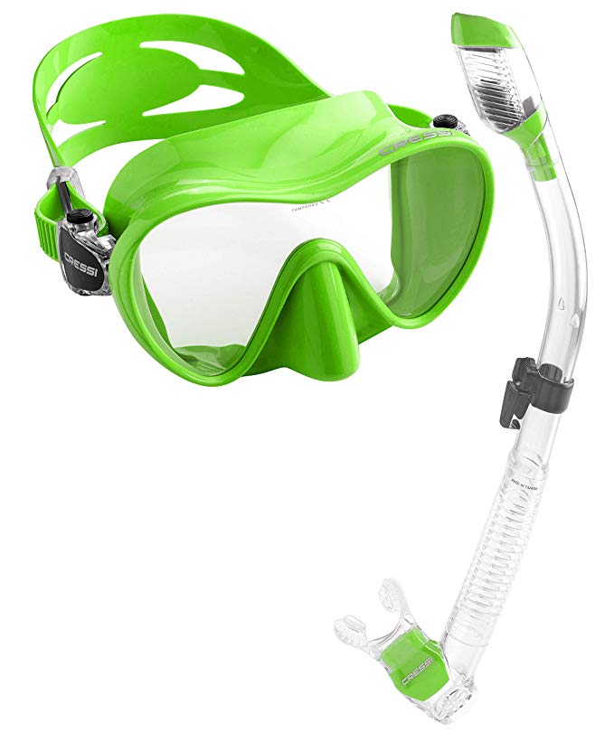 Cressi Scuba Diving Snorkeling Freediving Mask Snorkel Set