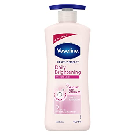 Vaseline Healthy Bright Daily Brightening Body Lotion, For Healthy & Glowing Skin, 400 ml