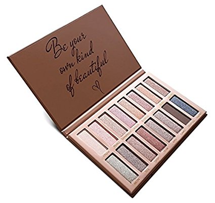 Best Pro Eyeshadow Palette Makeup - Matte   Shimmer 16 Colors - Highly Pigmented - Professional Nudes Warm Natural Bronze Neutral Smoky Cosmetic Eye Shadows - Lamora Exposed