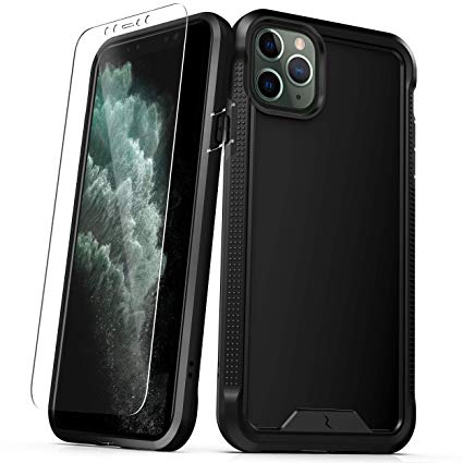 ZIZO ION Series iPhone 11 Pro Max Case - Military Grade Drop Tested with Tempered Glass Screen Protector - Matte Black