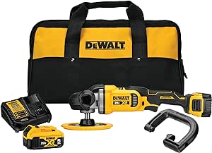 DEWALT 20V MAX* XR Cordless Polisher Kit, Rotary, Variable Speed, 7-Inch, 180 mm (DCM849P2)