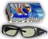 Ultra-Clear HD 144 Hz DLP LINK 3D Active Rechargeable Shutter Glasses for All 3D DLP Projectors - BenQ Optoma Dell Mitsubishi Samsung Acer Vivitek NEC Sharp ViewSonic and Endless Others