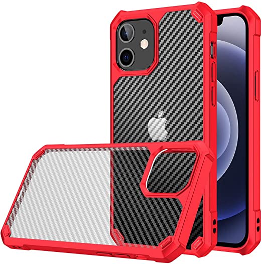 ZenRich Hard Case for iPhone 11, zenrich Clear Back Cover Bumper Phone Cases Cover for iPhone 11 (2019) 6.1-Inch, Anti-Yellowing/Hard PC Back/Shockproof/Anti-Scratch/Fingerprint Resistant, Red