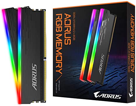 AORUS GP-ARS16G37 (RGB/ 16GB RAM Memory Kit (2x8GB)/ 3733MHz/ Supports AORUS Memory Boost/ RGB Fusion 2.0/ Selected High Quality Memory Ics/ 100% Sorted and Tested/ Memory)