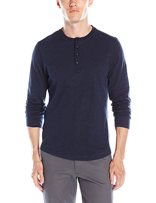 Original Penguin Men's Slub Long-Sleeve Henley Shirt