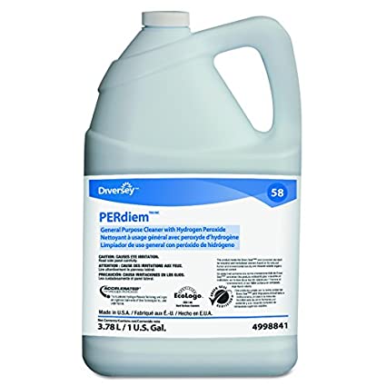 Diversey 94998841 PERdiem Concentrated General Purpose Cleaner - Hydrogen Peroxide, 1 gal Bottle (Case of 4)
