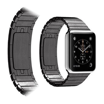 Apple Watch Band, Dokpav® Premium Version Apple Watch Band Apple iWatch Replacement Wrist Band Bracelet Arc-shaped Buckle Iwatch Watch Band for Apple Watch (42mm, Black)