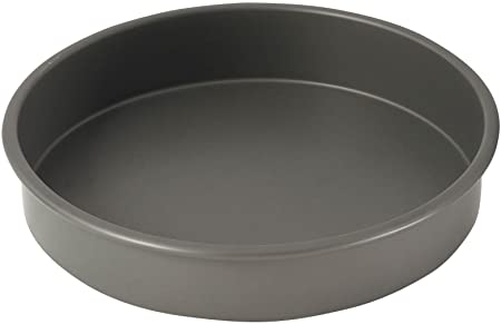 WINCO HAC-102 Round Cake Pan, 10-Inch, Hard Anodized Aluminum,Black