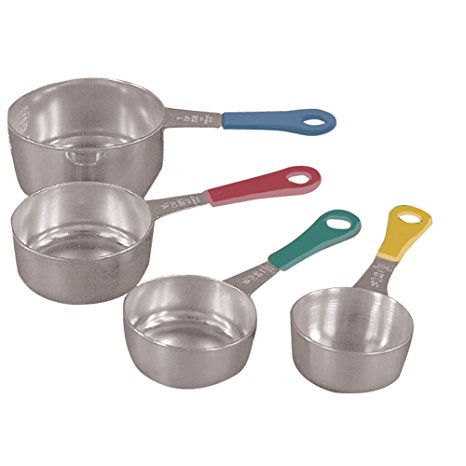 Fox Run 4839 Measuring Cup Set with Colored Handles, Stainless Steel, 4-Piece