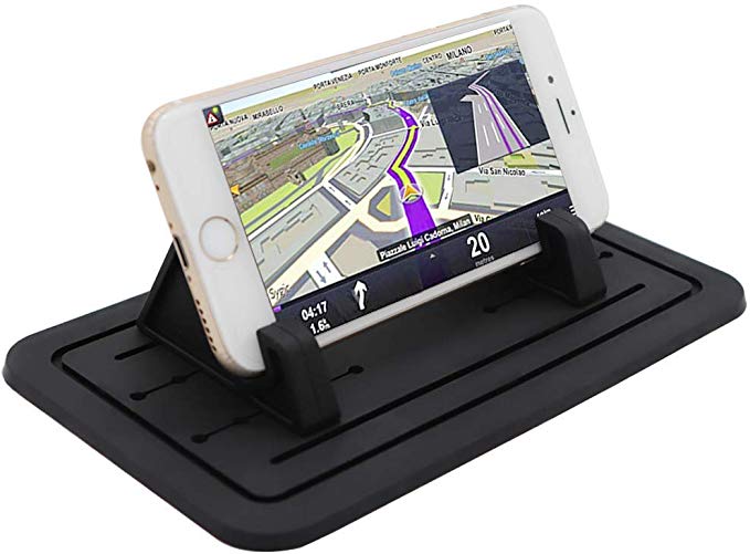 Leaflai Car Phone Mount Holder, Dashboard Car Phone Mount Holder Car Silicone Mat Vehicle GPS Mount Universal Anti-Slip Desk Phone Holder for iPhone X, 8,7,6, LG, Sony, HTC, other 3.5-5.7“ Device etc