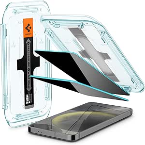 Spigen Tempered Glass Screen Protector [GlasTR EZ FIT - Privacy] Designed for Galaxy S24 Plus [Case Friendly] - 2 Pack