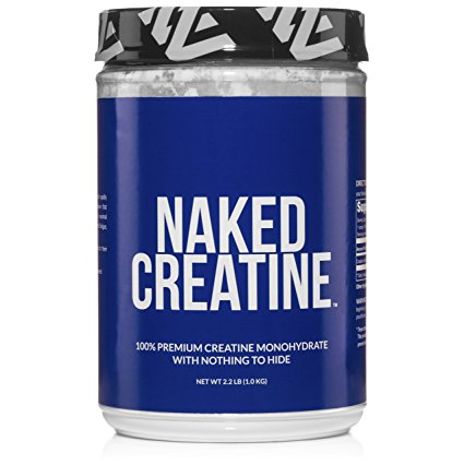 NAKED CREATINE – Pure Creatine Monohydrate – 2.2lb Bulk, Non-GMO, Gluten Free, Soy Free. Aid Muscle Growth & Strength Gains, No Artificial Ingredients –- 5g per Serving - 200 Servings