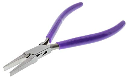 Super Slim Purple Flat Nose Plier w/Spring (115mm) - PL666