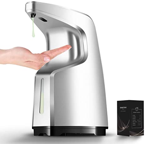 CasaTimo Automatic Soap Dispenser, Touchless Hand-Free, 15.2fl oz/450ml, Countertop/Wall Mounted, for Kitchen Bathroom Office Hospital, Suitable for All Liquids Including Medicine Alcohol