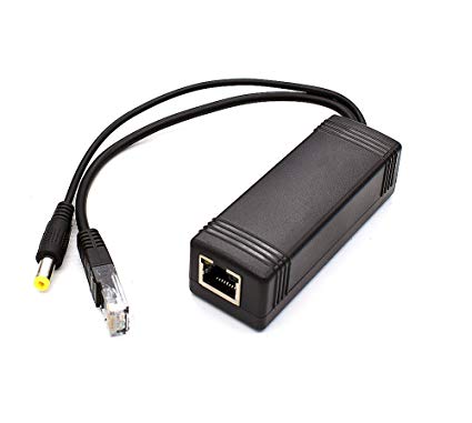 PLUSPOE Active IEEE802.3af PoE Splitter with 12 Volts output, Power Over Ethernet for Non-PoE Devices like IP Cameras to 328 Ft from PoE Switches, 10/100Mbps