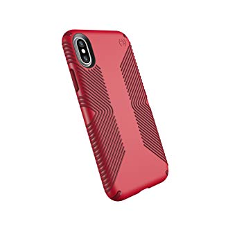 Speck Products Compatible Phone Case for Apple iPhone Xs and iPhone X, Presidio Grip Case, Mars RED/Velvet RED