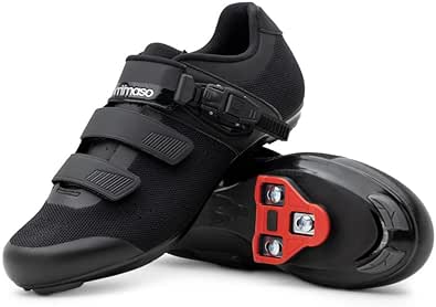 Tommaso Strada Ready to Ride Mens Indoor Cycling Shoes with Look Delta Or SPD Cleats Pre-Installed - Optimized Bike Shoes for Men for Peloton, Echelon & Bowflex Spin Bikes