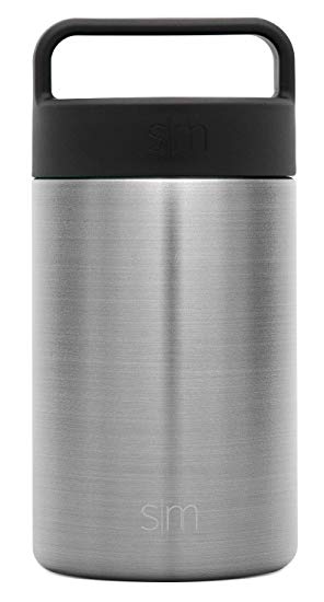 Simple Modern 16oz Provision Food Jar with Handle Lid - Vacuum Insulated Thermos 18/8 Stainless Steel Leak Proof Kid's Food Storage Container Flask -Simple Stainless
