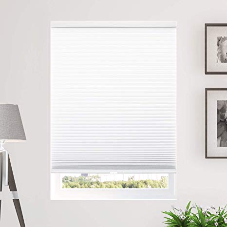 CHICOLOGY Custom Made Cordless Cellular Shades Morning Mist(Privacy Light Filtering) Inside Mount,W:39" xH:48"