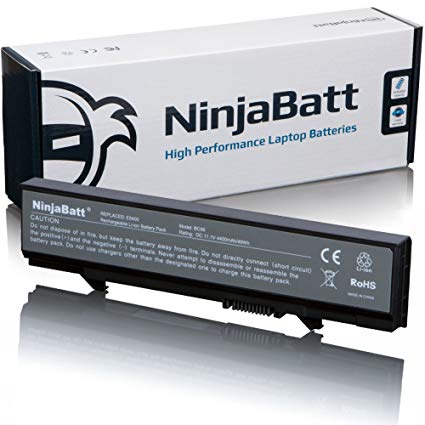 NinjaBatt Laptop Battery for Dell KM742 Latitude E5510 E5500 E5400 E5410 MT196 WU841 RM661 RM661 WU841 T749D PP32LA KM668 KM752 KM760 KM769 KM760 KM668 KM752 PP32LB W701D - [6 Cells/4400mAh/49wh]