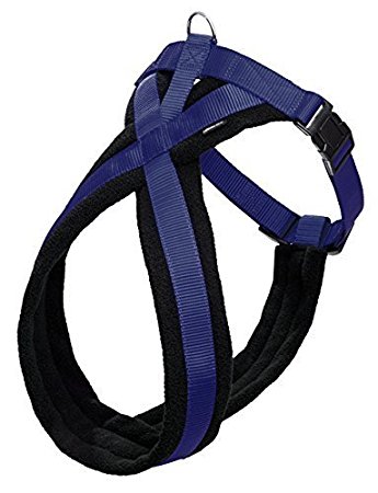 SUPEREX® Padded Adjustable Pet Harness Vest for small medium large Cat or Dog Training or Walking Padded and Waterproof Vest Dog Harness Ultra-soft No Pull(Blue,L)
