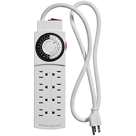 Brinks 42-1076 8 Outlet Power Strip with Analog Timer