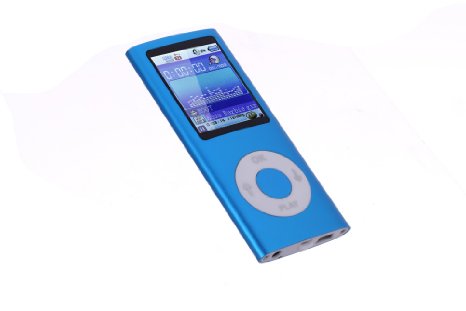 California Sugar Portable Mini 16GB MP3 MP4 Music Player Music Players for Travel Work Running Sport（Blue）