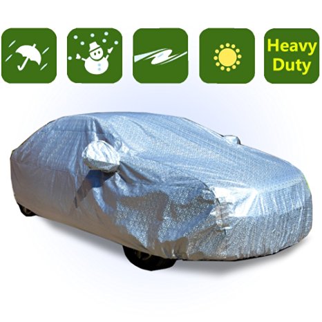 RockyMRanger Universal Full-size Car Cover 10 Layer Heavy Duty Waterproof Material YCHH3