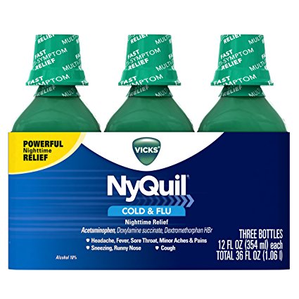 Vicks Nyquil Cold & Flu Nighttime Relief, 3 Count