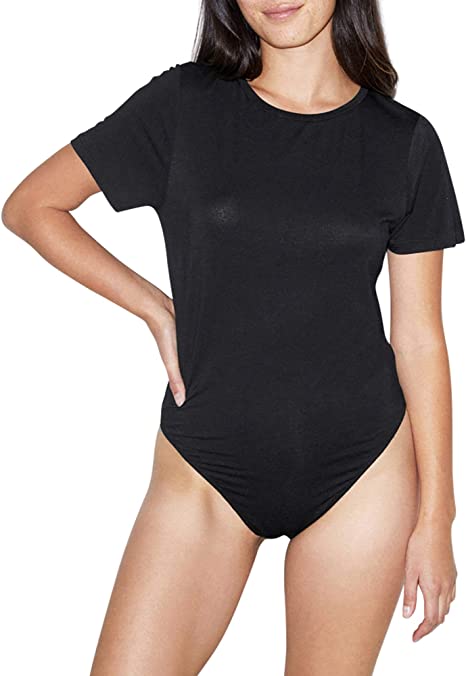 American Apparel Women's Mix Modal Short Sleeve T-Shirt Bodysuit
