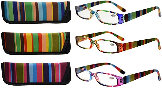 Eyekepper 3 Pack Ladies Reading Glasses for Women Smaller Readers