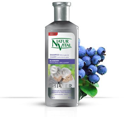Natur Vital Henna Shampoo for White and Gray Hair - CERTIFIED ORGANIC- 10.1 fl oz/300 ml