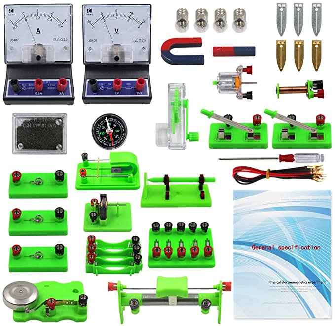AOMAG STEM Physics Science Lab Basic Circuit Learning Starter Kit Electricity and Magnetism Experiment for Kids Junior Senior High School Students Electromagnetism Elementary Electronics