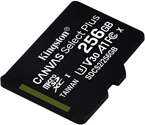 Kingston Canvas Select Plus microSD Card SDCS2/256 GB SP Class 10