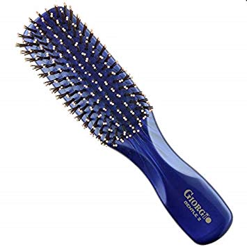 Giorgio GIO2B 6.25" Hair Brush Purse/Travel Size. Wet & Dry Pro Detangler. Soft for Sensitive Scalp. For Men Women & Kids All hair lengths. Durable and Anti-Static. Blue
