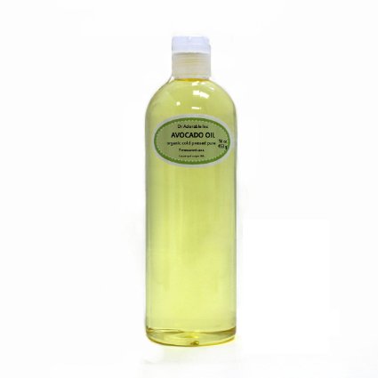 Avocado Oil Organic Cold Pressed 100% Pure by Dr.Adorable 16 Oz/1 Pint