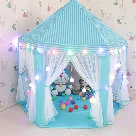 Tents for Girls, Princess Castle Play House for Child, Outdoor Indoor Portable Kids Children Play Tent for Girls Pink Birthday Gift (LED Star Lights)