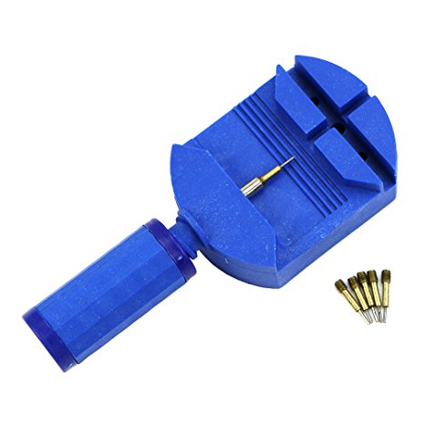 Kocome Professional Watch Band Bracelet Link Remover Adjust Repair Tool  5 Spare Pins (Blue)