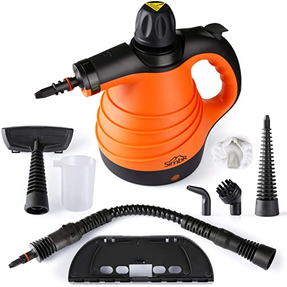 Steam Cleaner Handheld for Home Use with 9 Accessories Kit, Steam Cleaner Multipurpose for Carpet, Sofa with 350ML Water Capacity, Powerful Steam Cleaner Machine with Safety Lock and 360° Nozzle