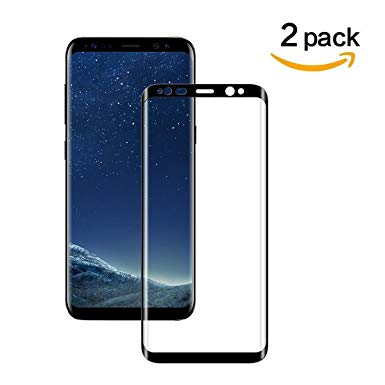 NiceFuse Galaxy S9 Screen Protector, Full Screen Tempered Glass Screen Protector Film, Edge to Edge Protection Screen Cover Saver Guard for 3D 9H Hardness Samsung Galaxy S9 Black