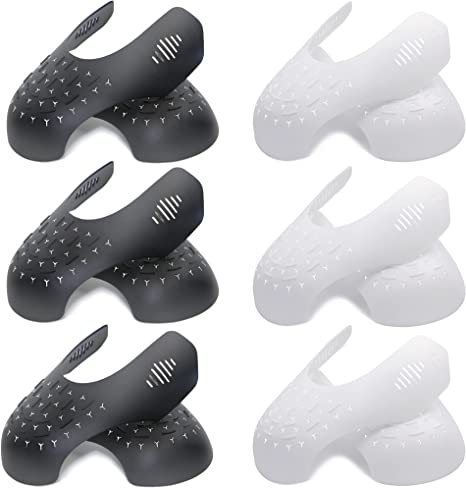 Comfowner 6 Pairs 2023 New Version Anti-Wrinkle Shoe Toe Box Protectors, Toe Box Decreaser Prevent Shoes Crease Indentation, Anti-Creases Protectors for Men's US Size 7-12/Women's US Size 5-9