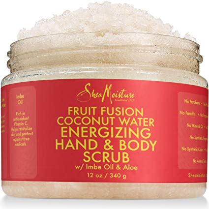 Shea Moisture Fruit Fusion Coconut Water Energizing Hand & Body Scrub | 12 Ounce