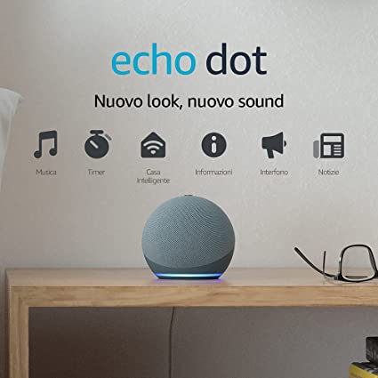 Echo Dot (4ª generazione) - Altoparlante intelligente con Alexa - Ceruleo