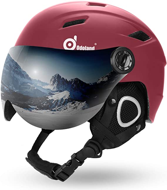 Odoland Ski Helmet with Ski Goggles, Light Weight Snowboard Helmet and Goggles Set for Men Women Youth and Kids