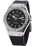 AMPM24 Black Dial Mens Automatic Date Mechanical Black Rubber Wrist Watch PMW085